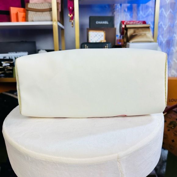 Rare Chanel Rose Floral CC Logo Large Cosmetic Double Zip Pouch Bag Clutch - Picture 8 of 13